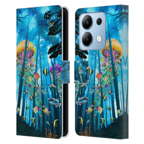 Dave Loblaw Jellyfish Electric Jellyfish In A Mist Leather Book Wallet Case Cover For Xiaomi Redmi Note 13/13 Pro 5G