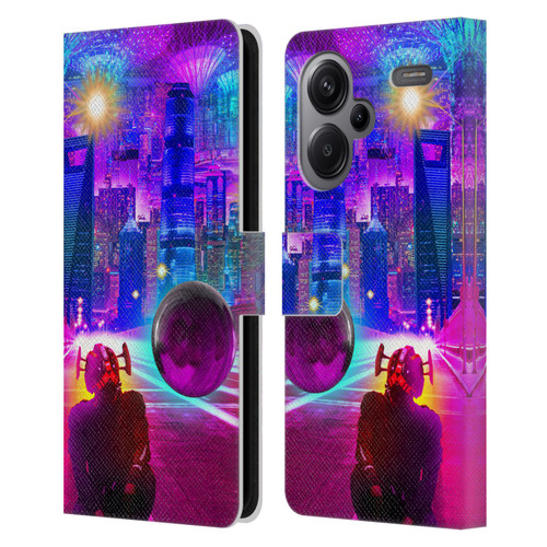 Dave Loblaw Sci-Fi And Surreal Synthwave Street Leather Book Wallet Case Cover For Xiaomi Redmi Note 13 Pro Plus 5G