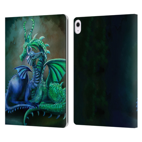Rose Khan Dragons Green And Blue Leather Book Wallet Case Cover For Apple iPad Air 13 2024