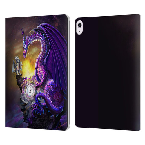 Rose Khan Dragons Purple Time Leather Book Wallet Case Cover For Apple iPad Air 13 2024
