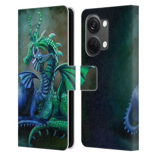 Rose Khan Dragons Green And Blue Leather Book Wallet Case Cover For OnePlus Nord 3 5G