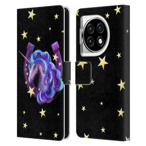 Rose Khan Unicorn Horseshoe Stars Leather Book Wallet Case Cover For OPPO OnePlus Ace 3 5G