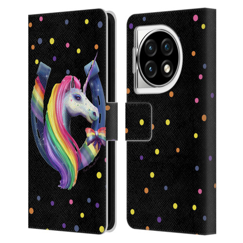 Rose Khan Unicorn Horseshoe Rainbow Leather Book Wallet Case Cover For OPPO OnePlus Ace 3 5G