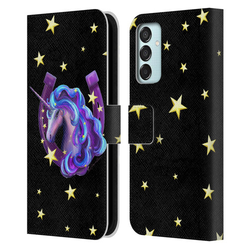 Rose Khan Unicorn Horseshoe Stars Leather Book Wallet Case Cover For Samsung Galaxy M15/F15 5G