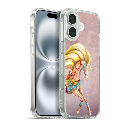 Rose Khan Unicorns Western Palomino Soft Gel Case for Apple iPhone 16 Plus & MagSafe