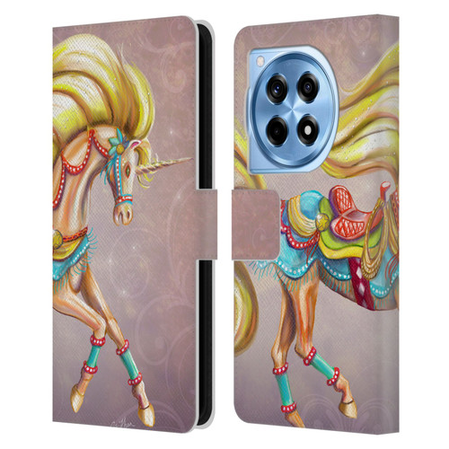 Rose Khan Unicorns Western Palomino Leather Book Wallet Case Cover For OnePlus 12R