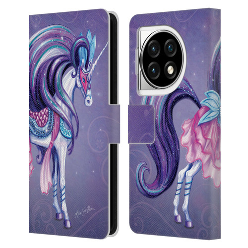 Rose Khan Unicorns White And Purple Leather Book Wallet Case Cover For OPPO OnePlus Ace 3 5G