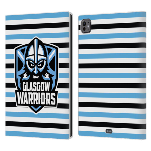 Glasgow Warriors Logo 2 Stripes 2 Leather Book Wallet Case Cover For Apple iPad Pro 11 M4 2024