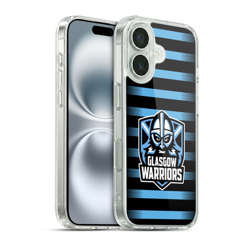 Glasgow Warriors Logo 2 Stripes Soft Gel Case for Apple iPhone 16 & MagSafe