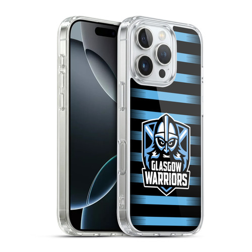 Glasgow Warriors Logo 2 Stripes Soft Gel Case for Apple iPhone 16 Pro & MagSafe