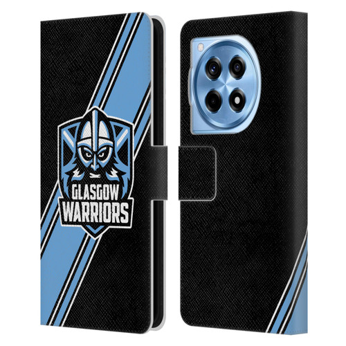 Glasgow Warriors Logo 2 Diagonal Stripes Leather Book Wallet Case Cover For OnePlus 12R