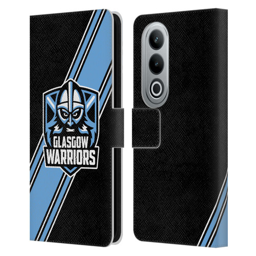 Glasgow Warriors Logo 2 Diagonal Stripes Leather Book Wallet Case Cover For OPPO OnePlus Ace 3V 5G