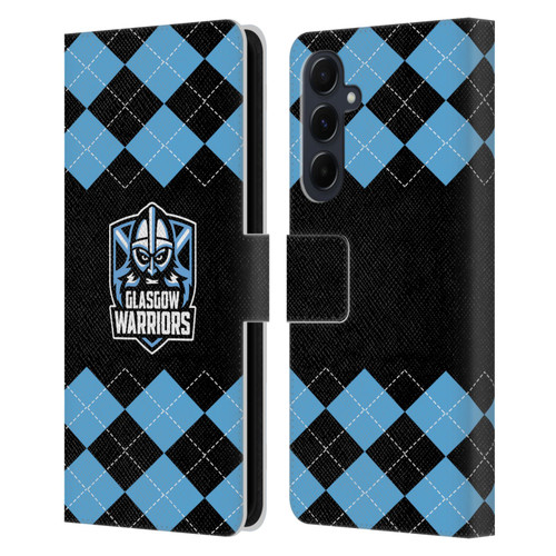 Glasgow Warriors Logo 2 Argyle Leather Book Wallet Case Cover For Samsung Galaxy A55 5G