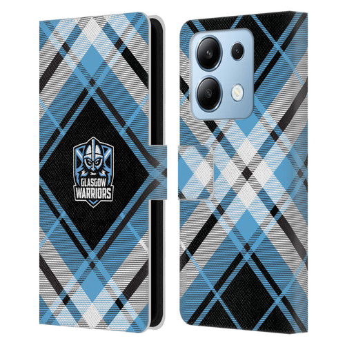 Glasgow Warriors Logo 2 Diagonal Tartan Leather Book Wallet Case Cover For Xiaomi Redmi Note 13/13 Pro 5G