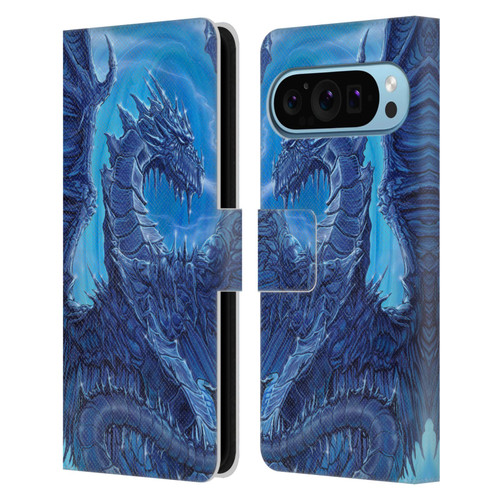 Ed Beard Jr Dragons Glacier Leather Book Wallet Case Cover For Google Pixel 9 / Pixel 9 Pro