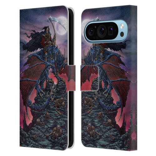 Ed Beard Jr Dragons Reaper Leather Book Wallet Case Cover For Google Pixel 9 / Pixel 9 Pro