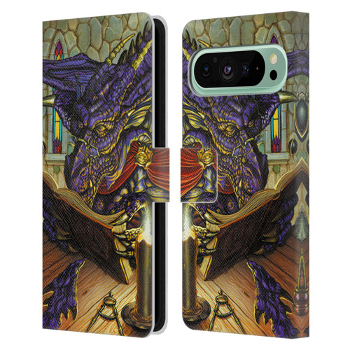 Ed Beard Jr Dragons A Good Book Leather Book Wallet Case Cover For Google Pixel 9 Pro XL