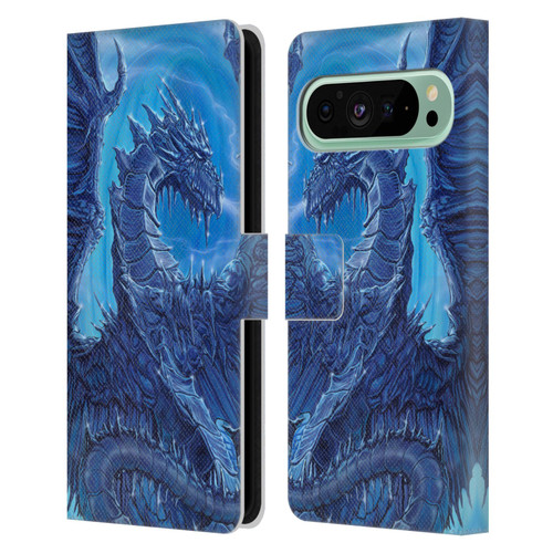 Ed Beard Jr Dragons Glacier Leather Book Wallet Case Cover For Google Pixel 9 Pro XL