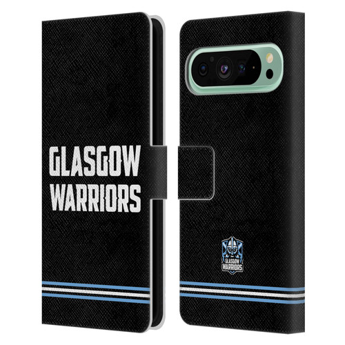 Glasgow Warriors Logo Text Type Black Leather Book Wallet Case Cover For Google Pixel 9 Pro XL