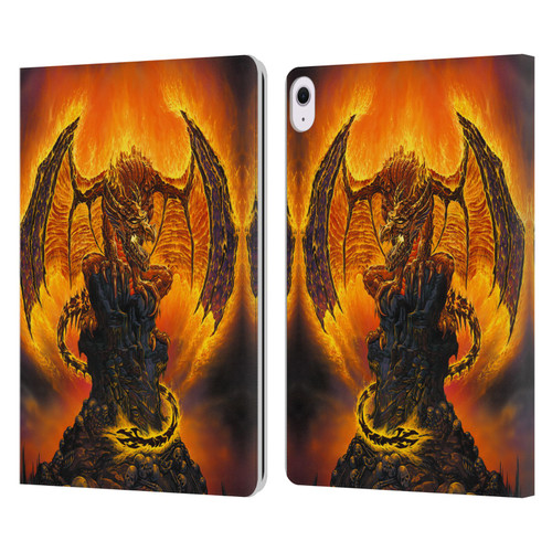 Ed Beard Jr Dragons Harbinger Of Fire Leather Book Wallet Case Cover For Apple iPad Air 13 2024