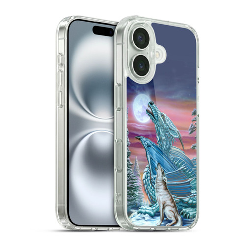Ed Beard Jr Dragons Moon Song Wolf Moon Soft Gel Case for Apple iPhone 16 & MagSafe