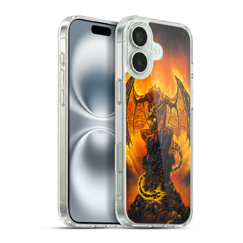 Ed Beard Jr Dragons Harbinger Of Fire Soft Gel Case for Apple iPhone 16 Plus & MagSafe