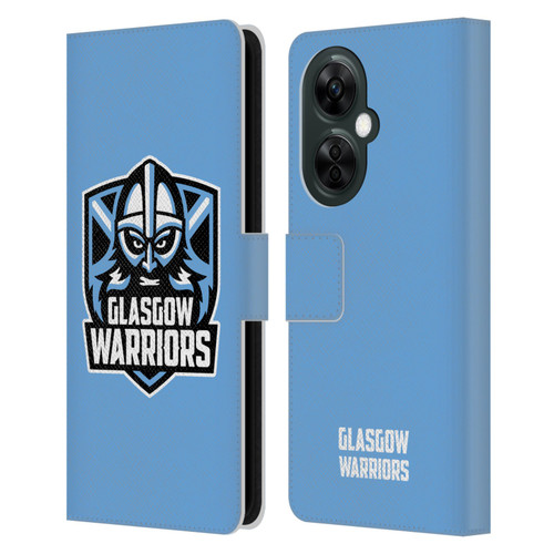 Glasgow Warriors Logo Plain Blue Leather Book Wallet Case Cover For OnePlus Nord CE 3 Lite 5G