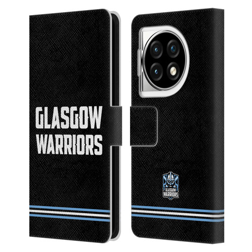 Glasgow Warriors Logo Text Type Black Leather Book Wallet Case Cover For OPPO OnePlus Ace 3 5G