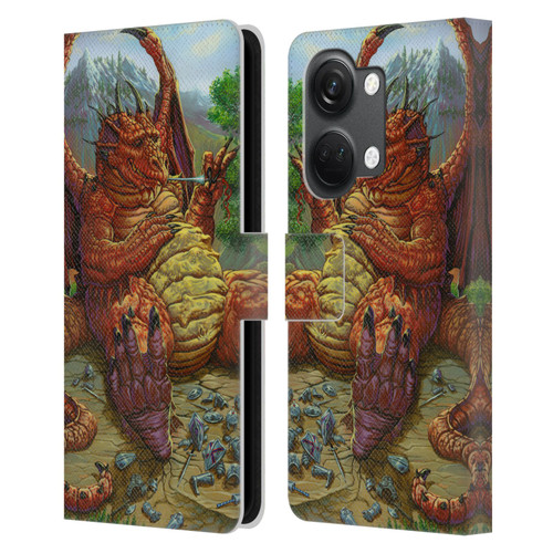 Ed Beard Jr Dragons Lunch With A Toothpick Leather Book Wallet Case Cover For OnePlus Nord 3 5G