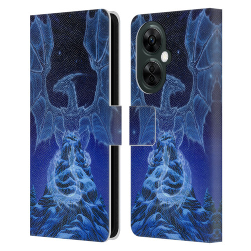 Ed Beard Jr Dragons Winter Spirit Leather Book Wallet Case Cover For OnePlus Nord CE 3 Lite 5G