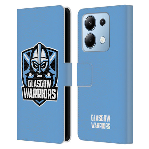 Glasgow Warriors Logo Plain Blue Leather Book Wallet Case Cover For Xiaomi Redmi Note 13/13 Pro 5G
