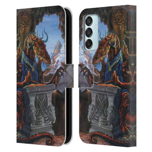 Ed Beard Jr Dragons Ancient Scholar Leather Book Wallet Case Cover For Samsung Galaxy M15/F15 5G