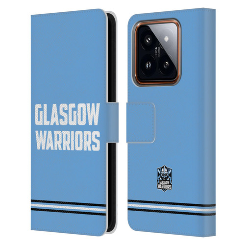 Glasgow Warriors Logo Text Type Blue Leather Book Wallet Case Cover For Xiaomi 14