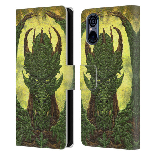 Ed Beard Jr Dragons Green Guardian Greenman Leather Book Wallet Case Cover For Sony Xperia 5 V 5G