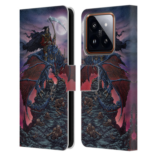 Ed Beard Jr Dragons Reaper Leather Book Wallet Case Cover For Xiaomi 14