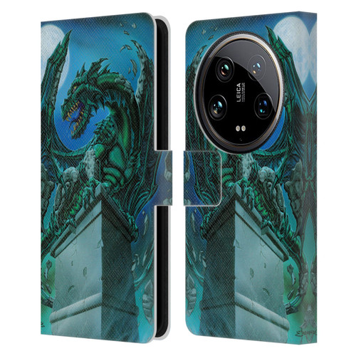 Ed Beard Jr Dragons The Awakening Leather Book Wallet Case Cover For Xiaomi 14 Ultra