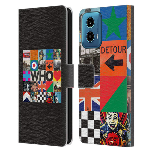 The Who 2019 Album Square Collage Leather Book Wallet Case Cover For Motorola Moto G34 5G