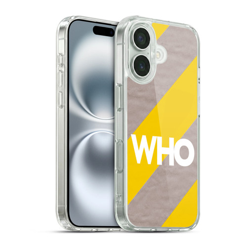 The Who 2019 Album Yellow Diagonal Stripes Soft Gel Case for Apple iPhone 16 & MagSafe
