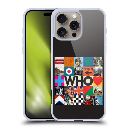 The Who 2019 Album Square Collage Soft Gel Case for Apple iPhone 16 Pro Max