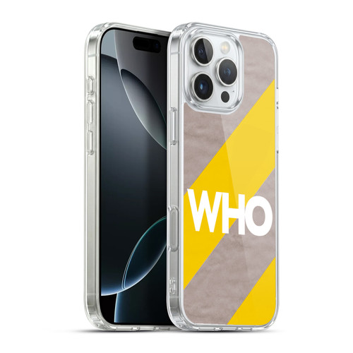 The Who 2019 Album Yellow Diagonal Stripes Soft Gel Case for Apple iPhone 16 Pro Max & MagSafe