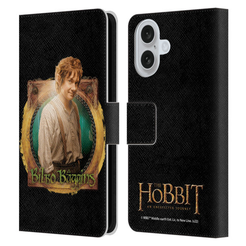 The Hobbit An Unexpected Journey Key Art Bilbo Leather Book Wallet Case Cover For Apple iPhone 16