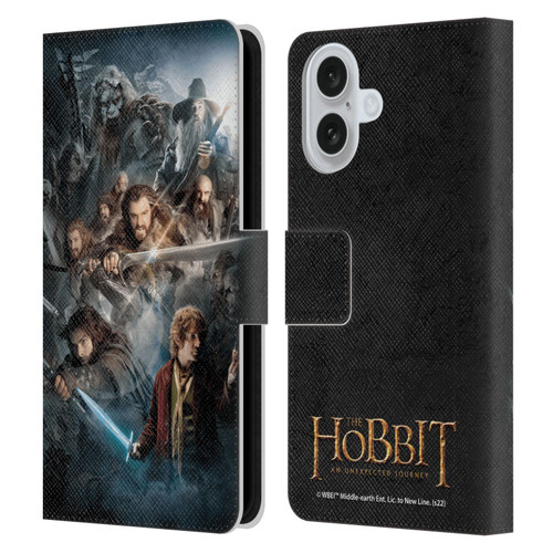The Hobbit An Unexpected Journey Key Art Group Leather Book Wallet Case Cover For Apple iPhone 16