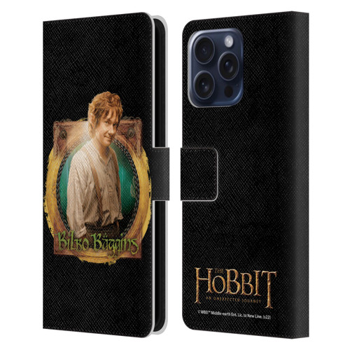 The Hobbit An Unexpected Journey Key Art Bilbo Leather Book Wallet Case Cover For Apple iPhone 16 Pro Max