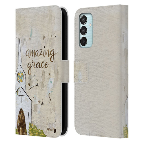 Haley Bush Church Painting Art Leather Book Wallet Case Cover For Samsung Galaxy M15/F15 5G