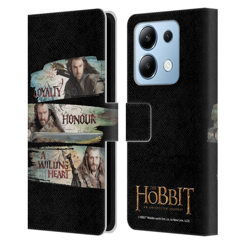 The Hobbit An Unexpected Journey Key Art Loyalty And Honour Leather Book Wallet Case Cover For Xiaomi Redmi Note 13/13 Pro 5G