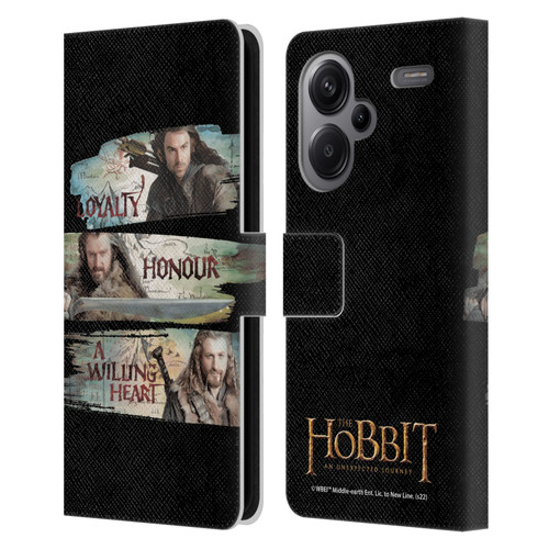 The Hobbit An Unexpected Journey Key Art Loyalty And Honour Leather Book Wallet Case Cover For Xiaomi Redmi Note 13 Pro Plus 5G