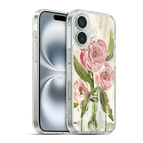 Haley Bush Floral Painting Pink Vase Soft Gel Case for Apple iPhone 16 & MagSafe