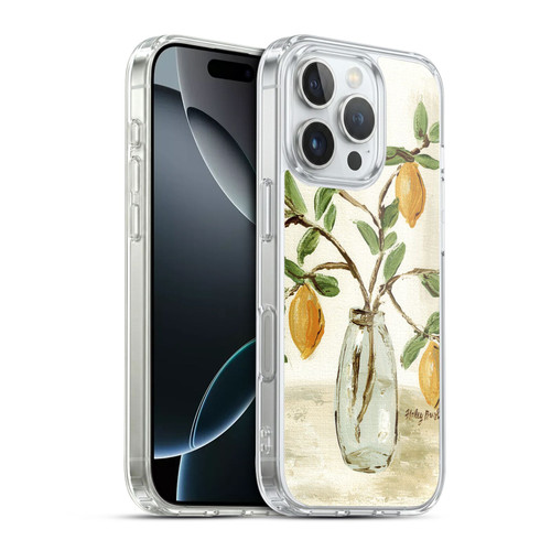 Haley Bush Floral Painting Lemon Branch Vase Soft Gel Case for Apple iPhone 16 Pro & MagSafe