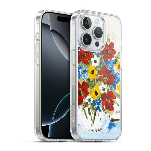 Haley Bush Floral Painting Patriotic Soft Gel Case for Apple iPhone 16 Pro & MagSafe