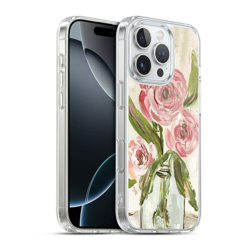 Haley Bush Floral Painting Pink Vase Soft Gel Case for Apple iPhone 16 Pro & MagSafe